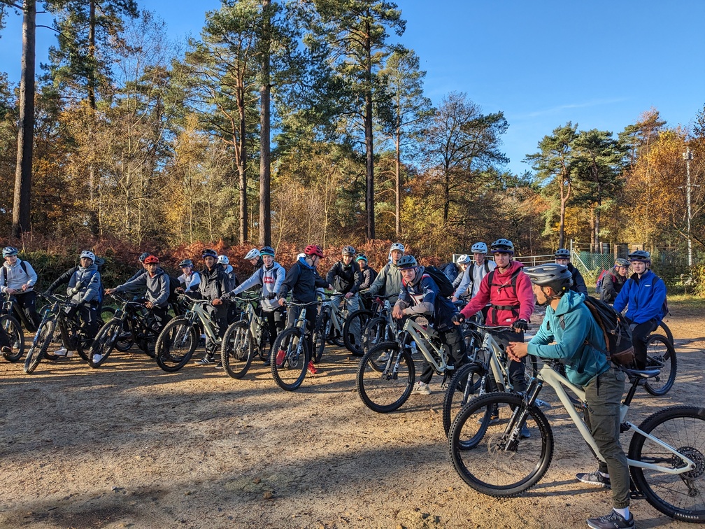 students on bikes