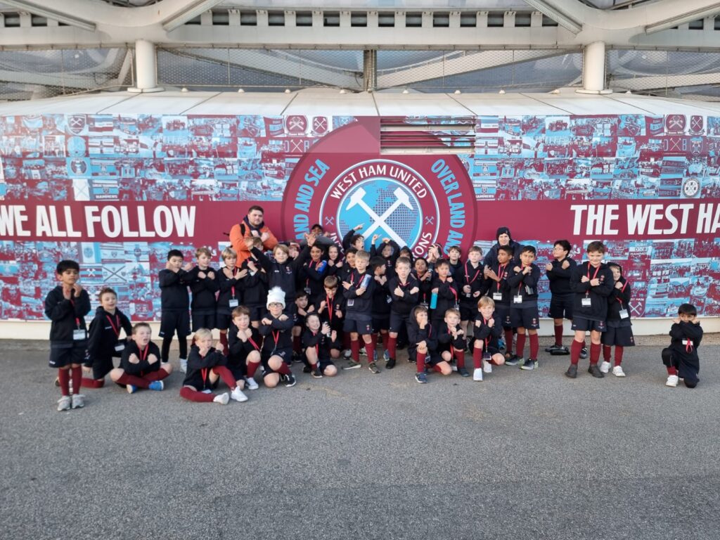 students at west ham stadium